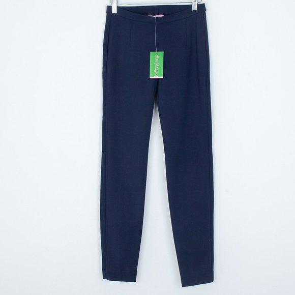 Lilly Pulitzer Alessia Stretch Dinner Pants Navy Blue NWT - Picture 4 of 10